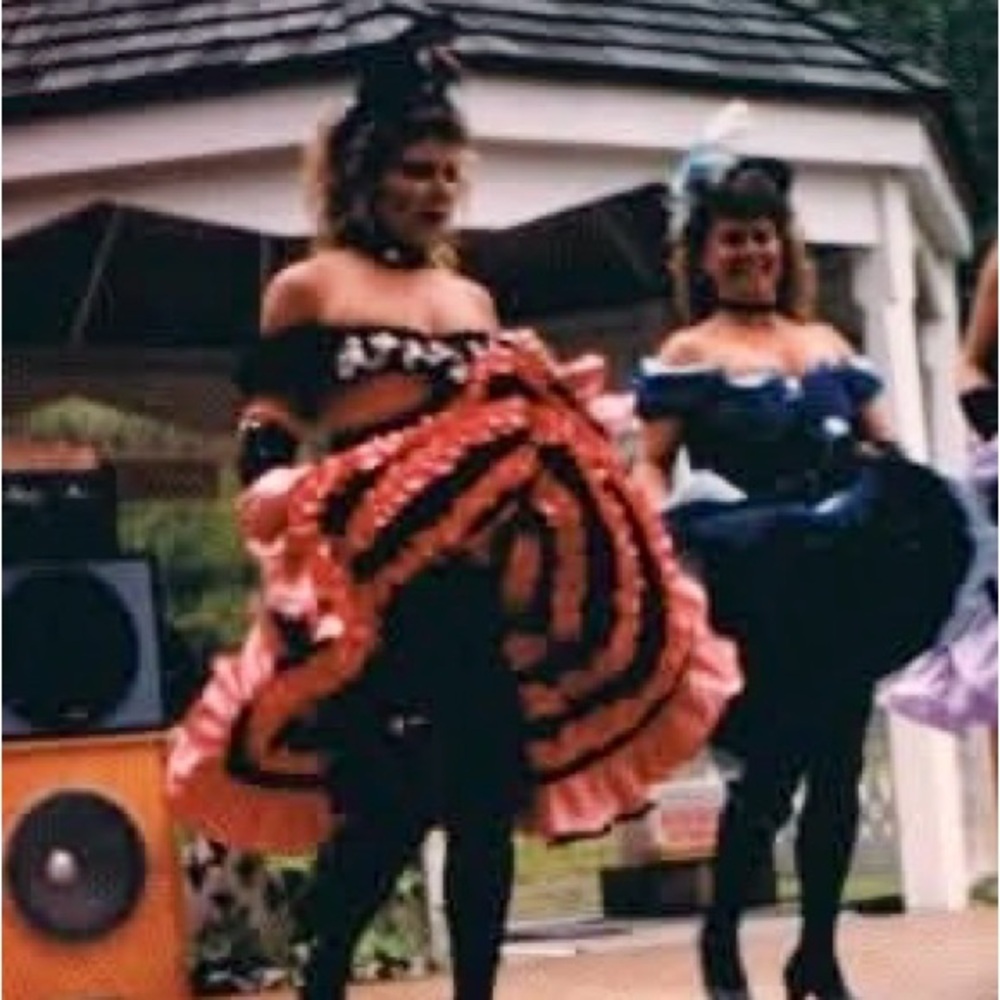 Peach and Black Can Can Dance dress/Costume